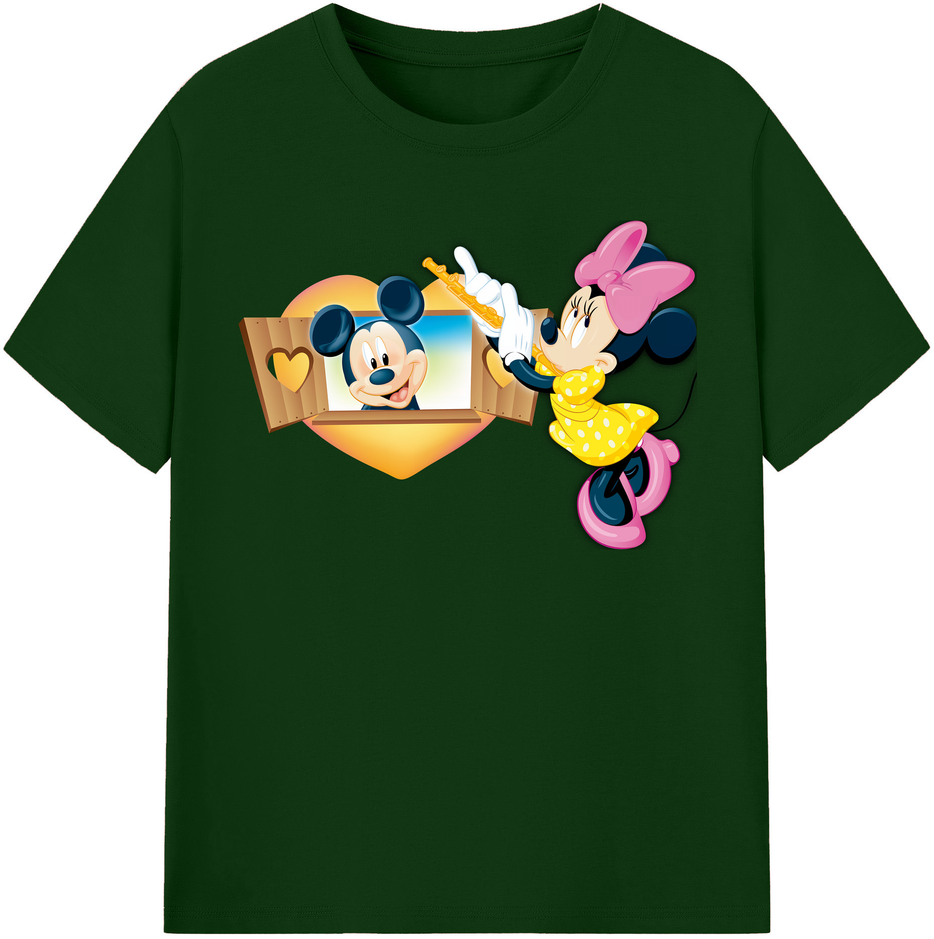（画像用） ミッキーマウス Mickey Mouse 綿100％半袖Tシャツ（フロントプリント）